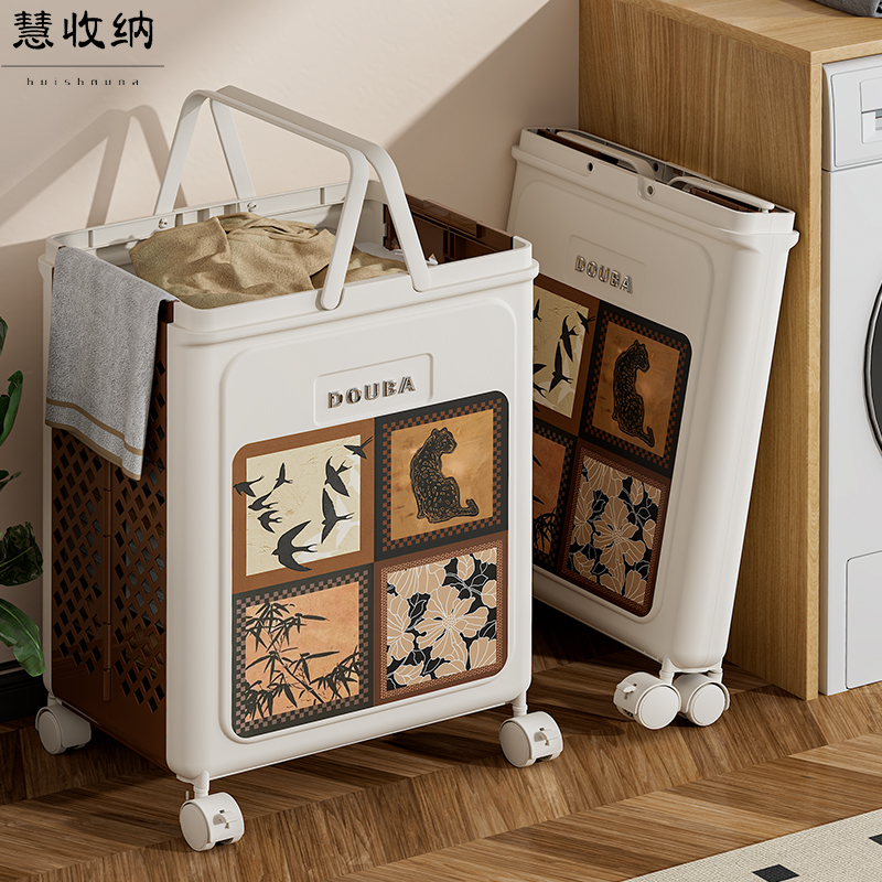 可折叠脏衣篮大容量带轮脏衣篓