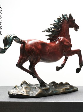 马到成功招财铜马摆件客厅酒柜老板办公室装饰品店铺公司开业礼物