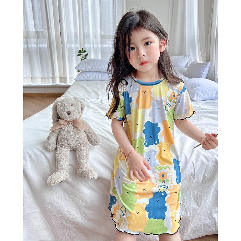 女童睡裙2023夏季新款宝宝短袖薄款家居裙子中大童夏天薄款睡衣,童装/婴儿装/亲子装,家居裙/睡裙,淘宝优惠券,粉丝福利购,淘宝优惠卷