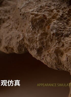 SuperRep爬宠真岩石躲避洞穴仓鼠玩具蛇守宫鬃狮乌龟爬虫箱造景