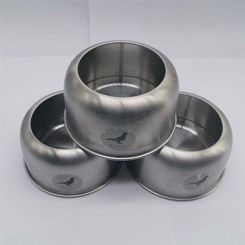 信鸽赛鸽防撒不锈钢喂食槽食罐八哥鹦鹉水槽水盆鸟罐鸽子用品用具