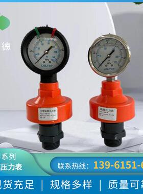 UPVCP、P全塑 隔压力表丝扣连接膜PVC塑料耐腐压力表 水压表