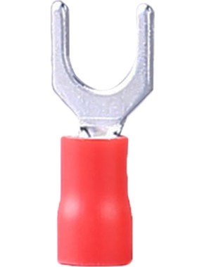 冷压接线端子SVL5.5-6欧式叉型UT铜鼻子预绝缘端子 1.0厚紫铜国标