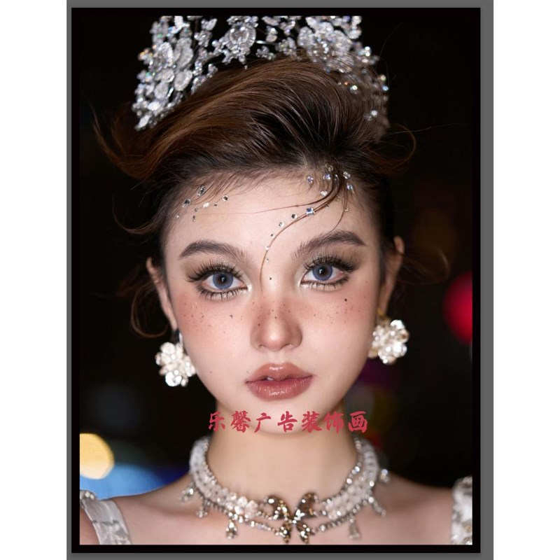 新品工作室学校新娘海报彩妆造型装饰画化妆学校教师壁画妆容造型