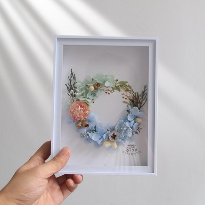 立体中空款diy干花相框制作材料 手工沙龙团建母亲节活动暖心套餐