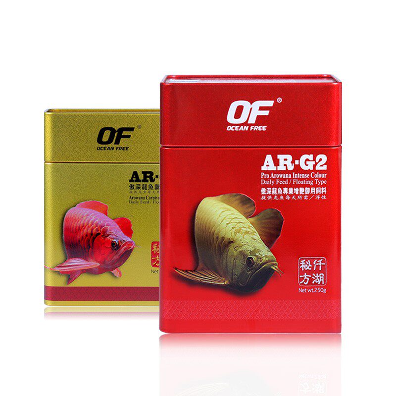 新加坡仟湖OF傲深AR G1G2龙鱼饲料金龙红龙饲料上浮性颗粒鱼食