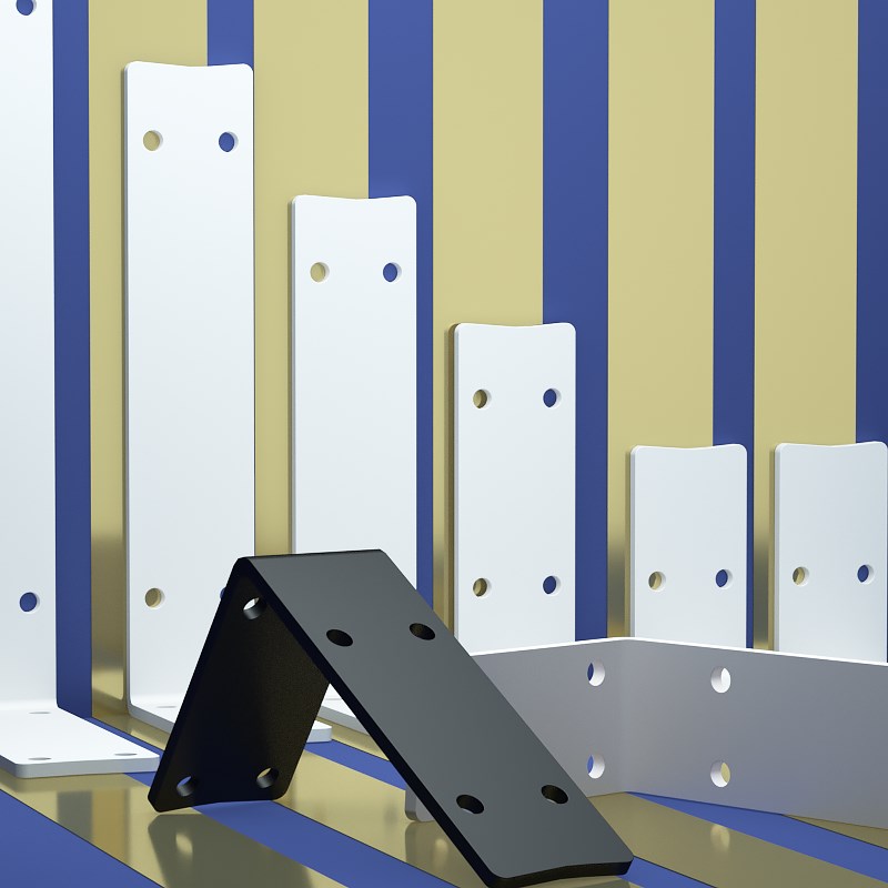 双孔直角L型支架隔板托架加厚木板支撑层板架搁板铁艺墙上置物架