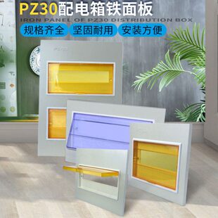 PZ30配电箱面板铁盖板12/15/18/20/24/30/36/4回路单双三排强盖子