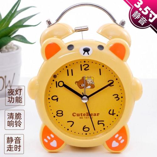 儿童闹钟卡通大声创意学生用可爱个性懒人专用夜灯静音床头闹钟