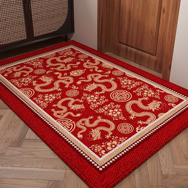 龙年喜庆红色入户门地垫玄关大门进门脚垫除尘耐脏门垫可裁剪地毯,居家布艺,入户地垫,淘宝优惠券,粉丝福利购,淘宝优惠卷