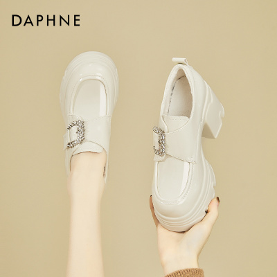 达芙妮厚底乐福鞋女魔术贴