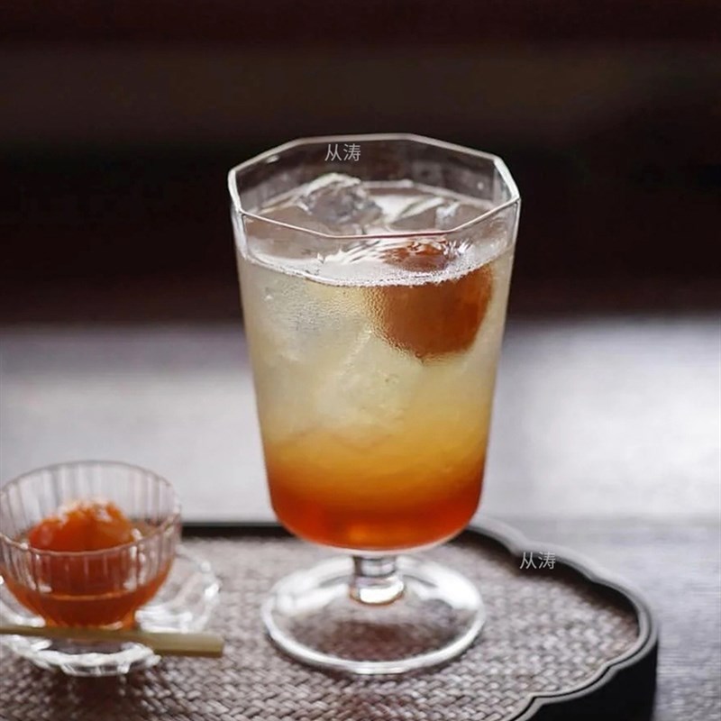 斯堪的纳维亚风格杯网红餐厅高杯日本锤冷饮杯Q甜品杯饮料杯鸡尾