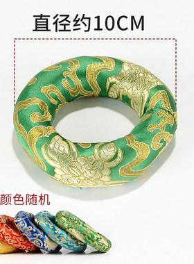 尼泊尔手工刺绣i颂钵钵垫音钵垫圈满月钵配套垫子棉布木鱼垫