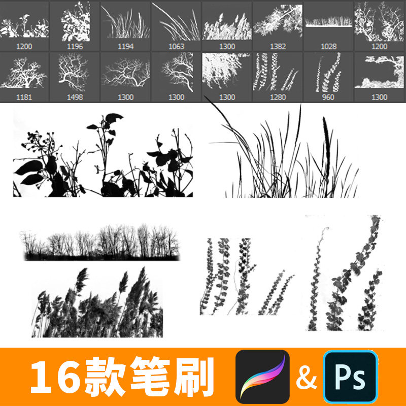procreate笔刷写意中国设计素材/源文件