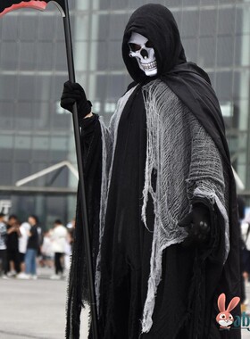 万圣节cos死神服饰play服道具服装披风斗篷成人男女恐怖装扮破烂