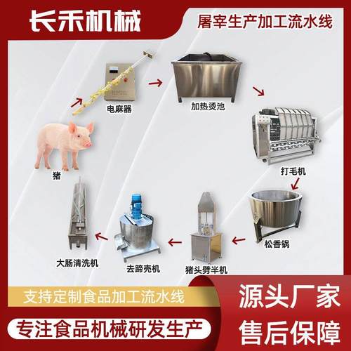 商用不锈钢屠宰场杀猪用刨毛机 猪头羊头猪蹄打毛机流水线