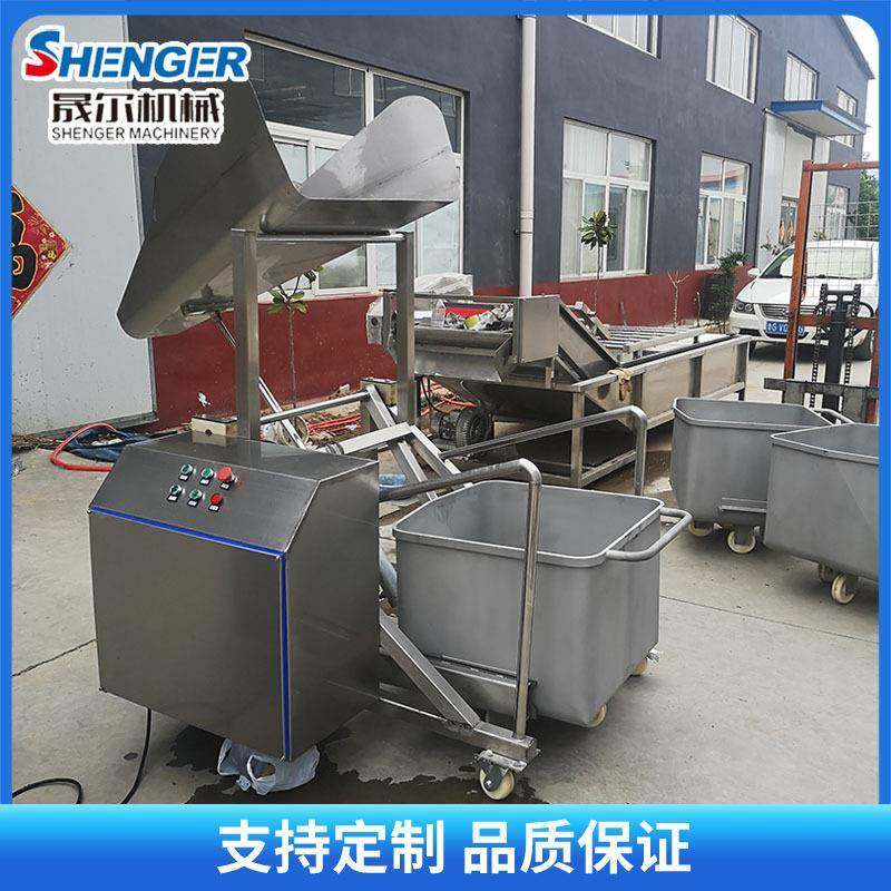 滚揉机上料提升机全自动翻斗式上料机大型肉料食品上料提升设备