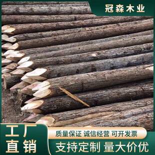 松木桩打桩木杉木桩落叶松河道木桩原木防汛护坡绿化支撑杆圆木
