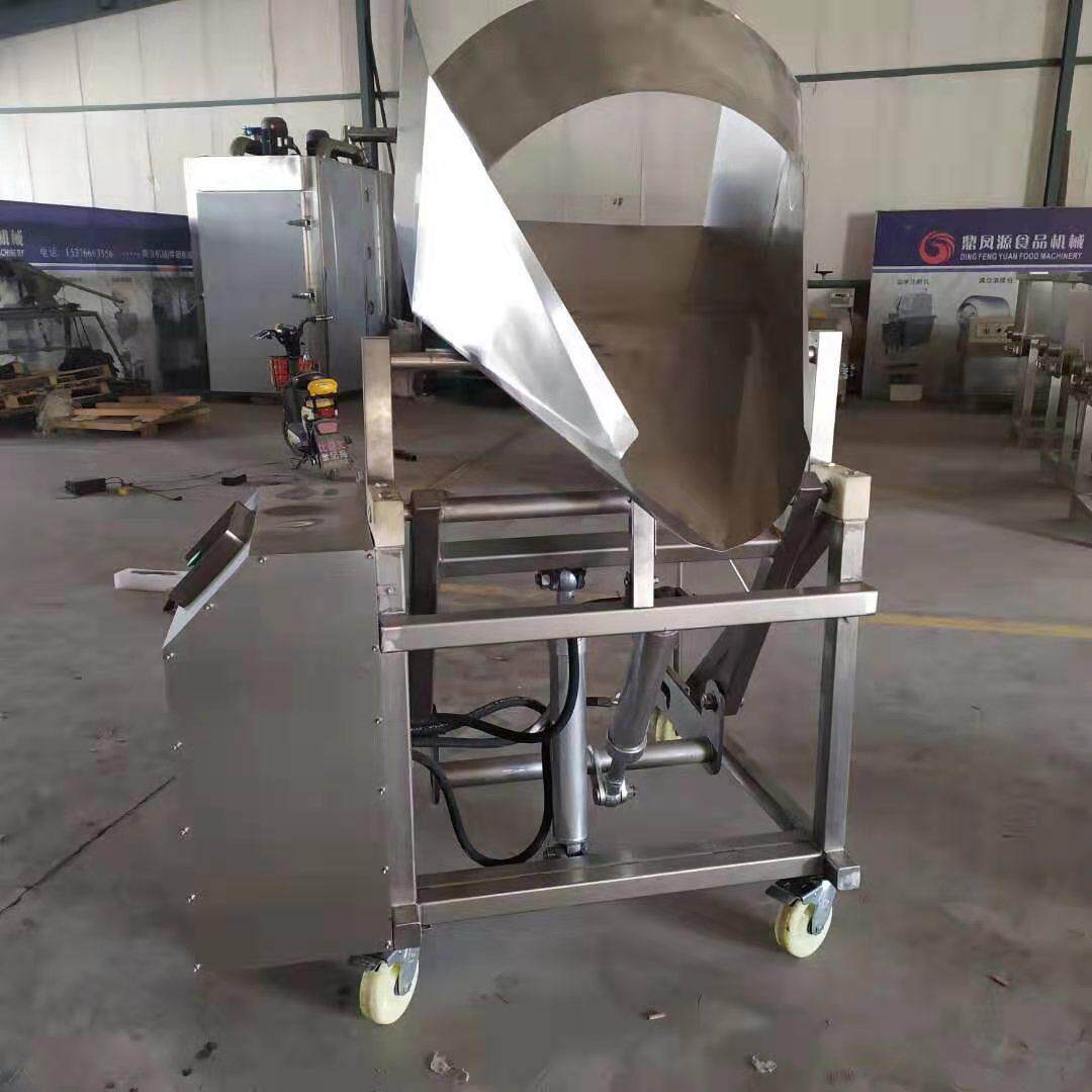 销售不锈钢提升机牛肉滚揉上料机滚筒拌料液压提升设备液压升降