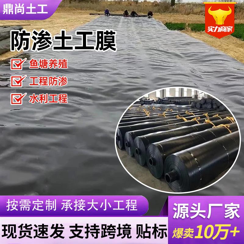 厂家定制hdpe土工膜隧道防水板猪场氧化塘黑膜2.0mm防渗土工膜