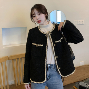 秋冬装新款大码女装小香风高级感小个子法式名媛外套