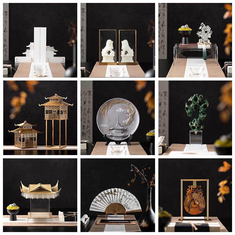 新中式高端客厅酒柜玄关博古架摆件禅意样板间高级感国风软装饰品,家居饰品,装饰摆件,淘宝优惠券,粉丝福利购,淘宝优惠卷