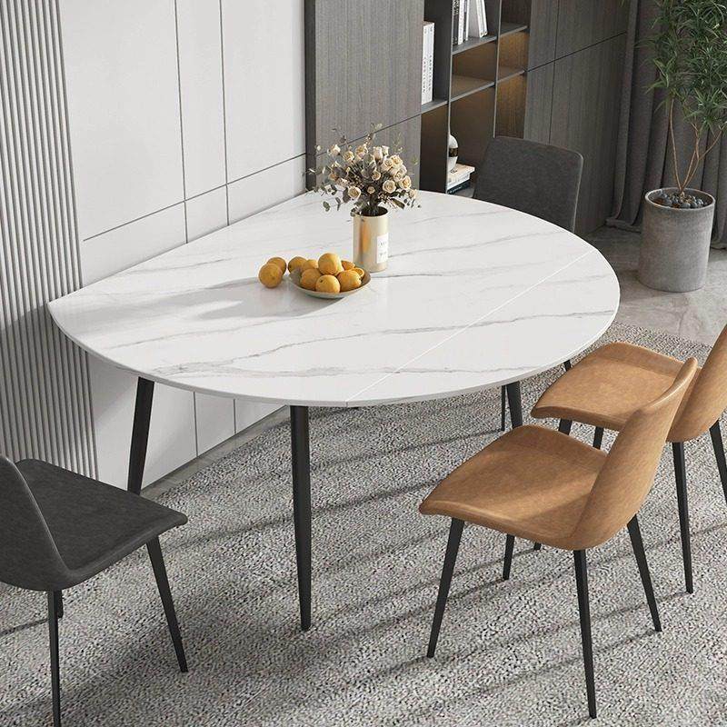 极简风岩板餐桌椅组合简约方桌可变圆桌小户型家用伸缩岩板饭桌,住宅家具,岩板餐桌,淘宝优惠券,粉丝福利购,淘宝优惠卷