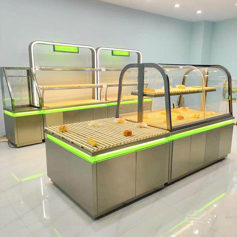 面包展示柜面包柜糕点中岛柜蛋糕店货架展示架模型烘焙房边柜展柜