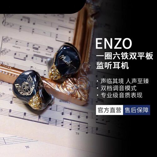 极音 Moritz ENZO一圈六铁双平板混合单元入耳式hifi耳机发烧耳塞