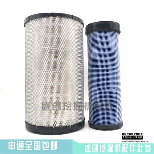 挖掘机SH120C2 120A3五十铃发动机机油滤芯柴油空气保养配件