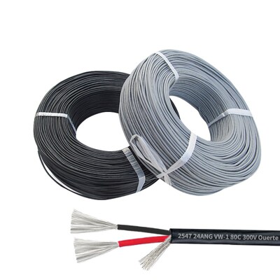 磁头线2547遮蔽线3芯18/20/22/24/26awg黑色灰色音频线讯号控制线