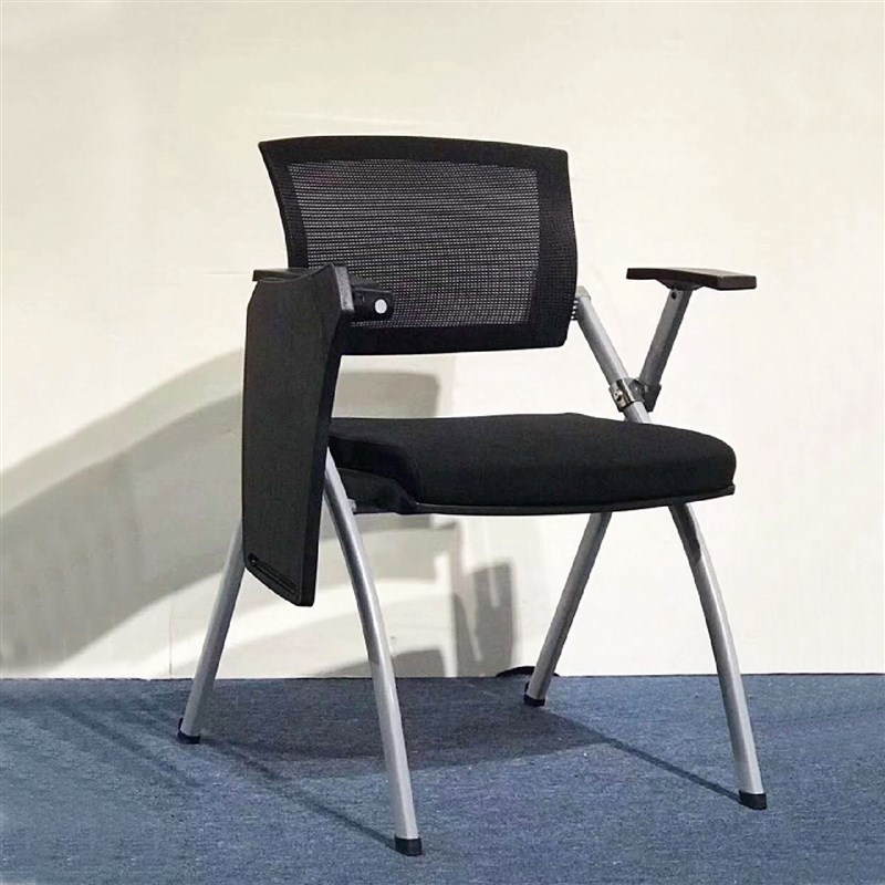 培训椅带写字板折叠会议椅教室办B公椅网布职员椅可移动折叠培训