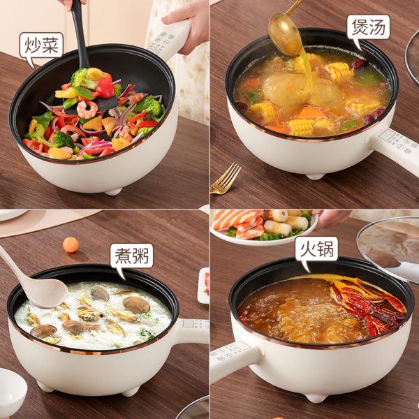 6L电炒菜炒锅不粘锅家用电煮锅多功能火锅宿舍小型蒸煮煎炒一体锅