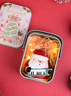 耶诞树老人桌面摆件m可爱小鹿装饰品平安夜耶诞节交换礼物送女生