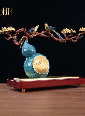 酒柜装饰品礼品公司开业工艺品面纯貔貅办公室桌黄铜和宽摆件客厅