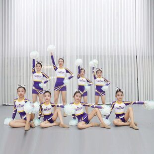 儿童套装比赛服体操服艺术女比赛啦啦操啦啦队服装演出服表演服装