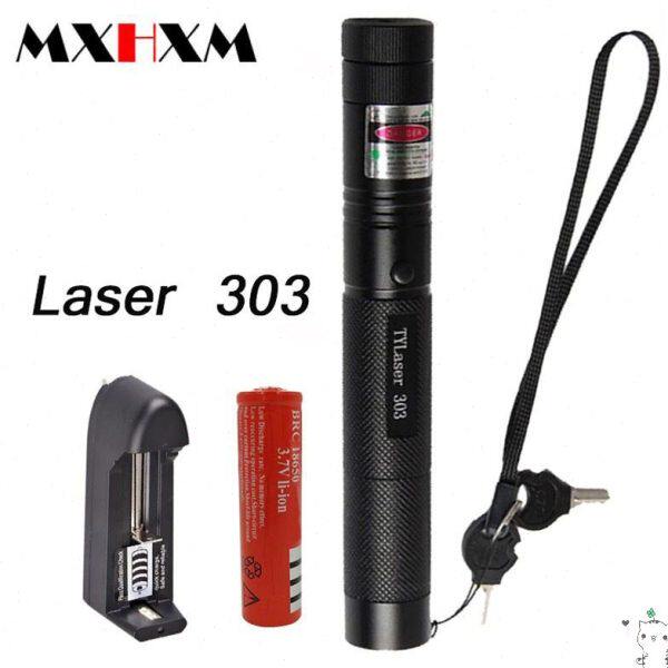 Laser303 532nm 5mw绿色激光手电教练鞭售楼沙盘指示笔长距离 - 实物图