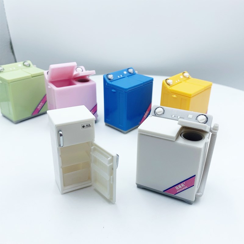 娃娃屋家具摆件家用m电器 过家家玩具 迷你微缩仿真洗衣机冰箱模