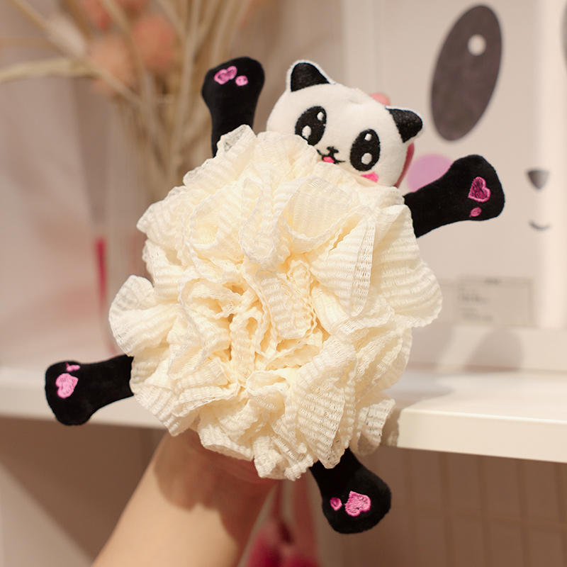 可爱不散洗澡沐i浴球浴花球搓澡起泡洗浴用女沐浴花浴擦搓背起泡