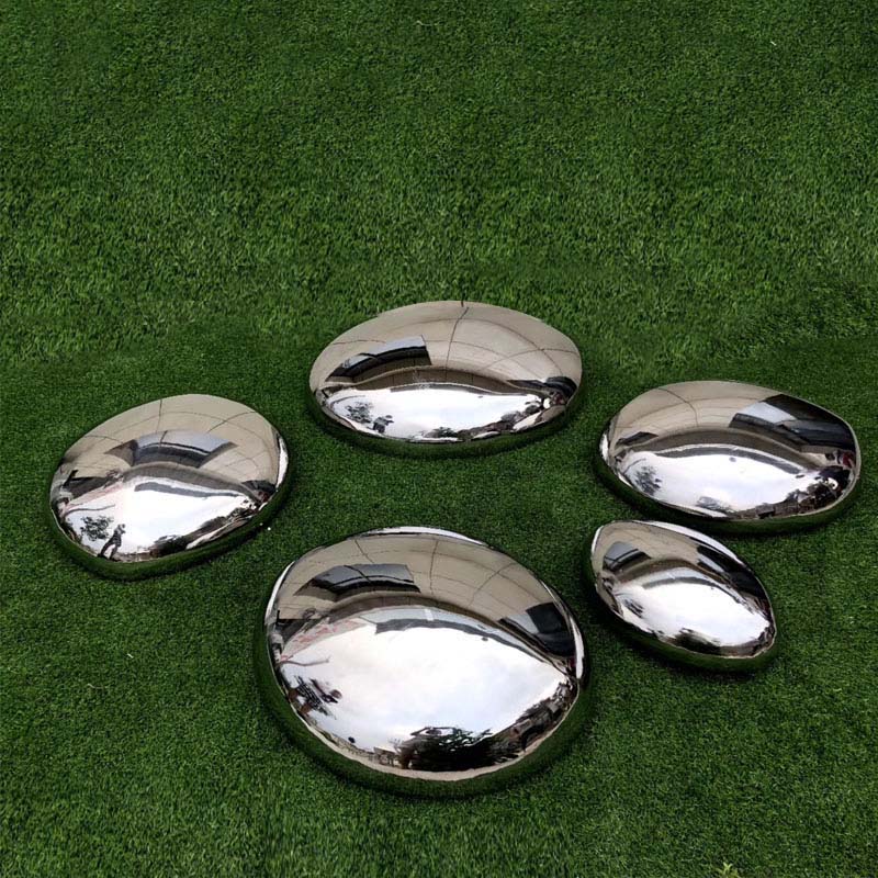 不锈钢石头鹅卵石镜面金属创意水滴雕塑J户外城市园林草地景观摆