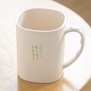 耐高温防摔学生口杯 摔不烂水杯竹纤维随手杯女塑料杯喝水家用夏季