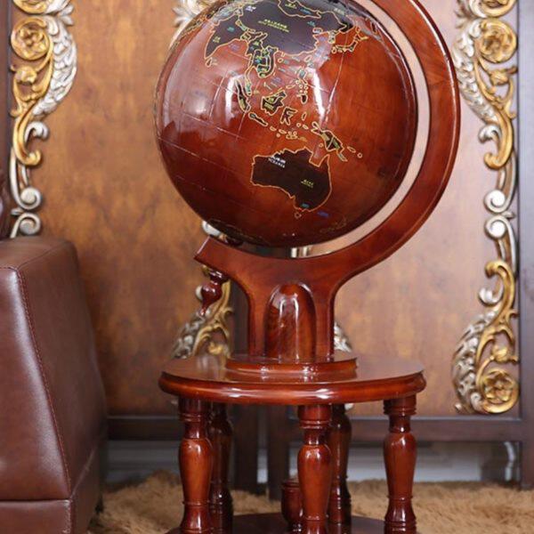 地球仪件公司开业实木家庭办公室送礼品落地地球仪装饰品大摆学校