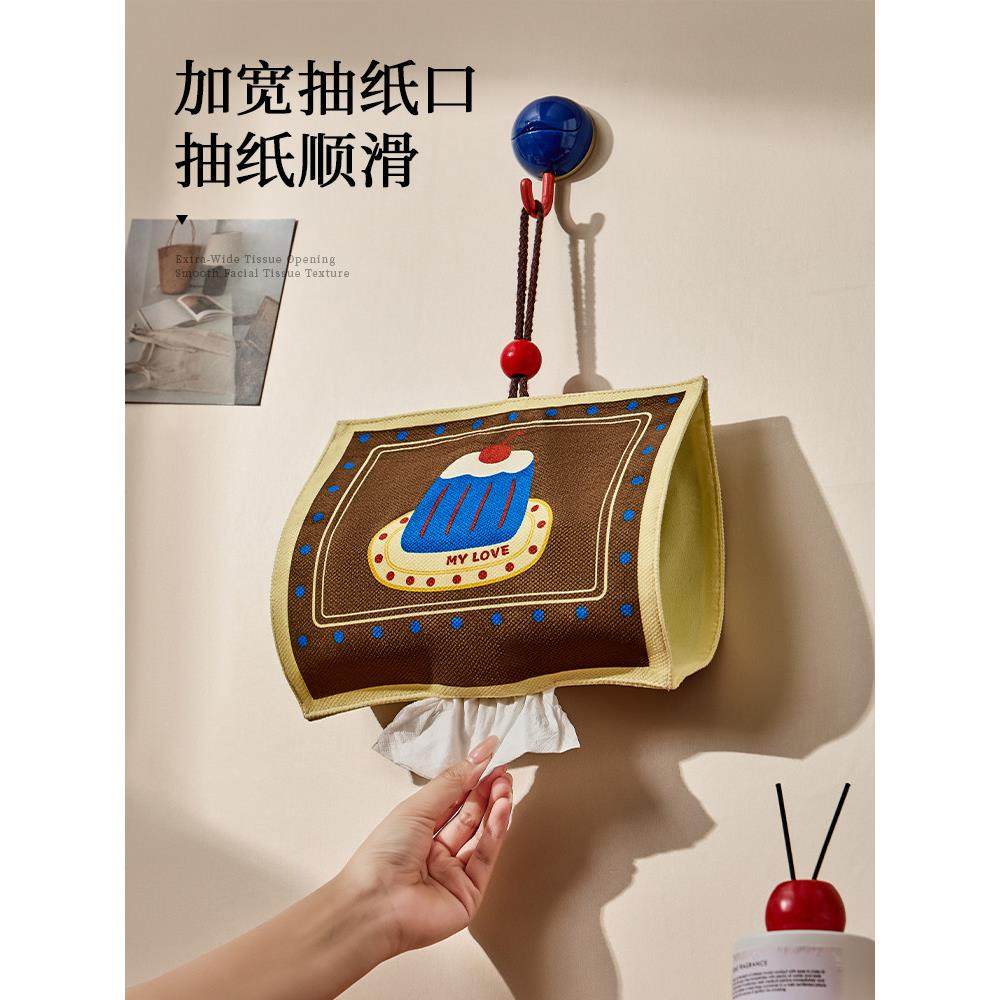 纸巾挂袋悬挂式纸巾收纳包卫生间车载壁挂式洗脸巾抽纸挂袋ins风,收纳整理,纸巾套,淘宝优惠券,粉丝福利购,淘宝优惠卷