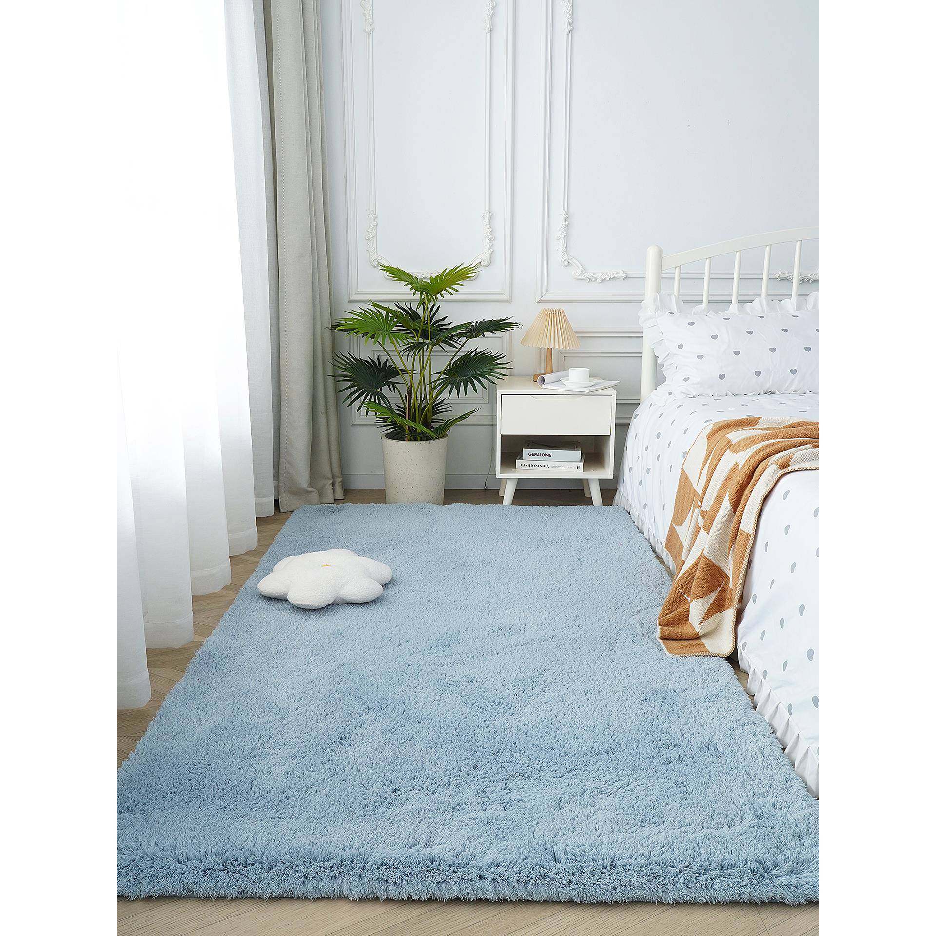 地毯卧室ins风高级感主卧室床边毯冬季保暖地垫加厚毛绒床前脚垫