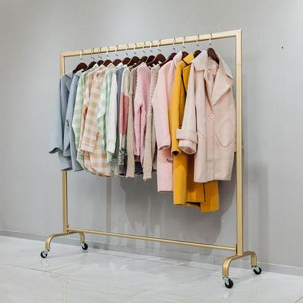 服装店展示架落地式男女装龙门挂衣架婚纱货架陈列架可移动带轮子