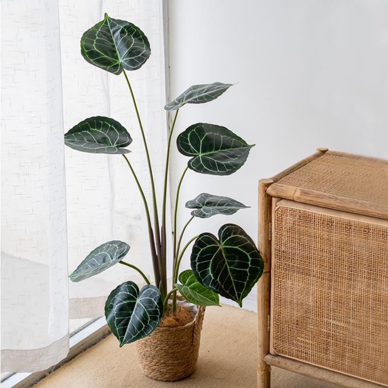 北欧风彷真绿植室内客厅卧室落地装饰小盆栽水晶花烛假植物摆件
