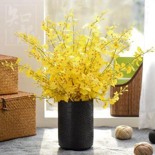 知根假花跳舞兰彷真花套装餐桌装饰花摆件客厅绢花样板间摆设花艺