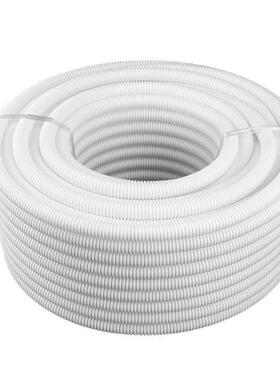 白色PVC塑料波纹管阻燃穿线管16/20/25/32/40/50电线电工绝缘套管