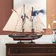 加拿大蓝鼻子号帆船模型 饰手工艺礼品摆件 实木质一帆风顺家居装