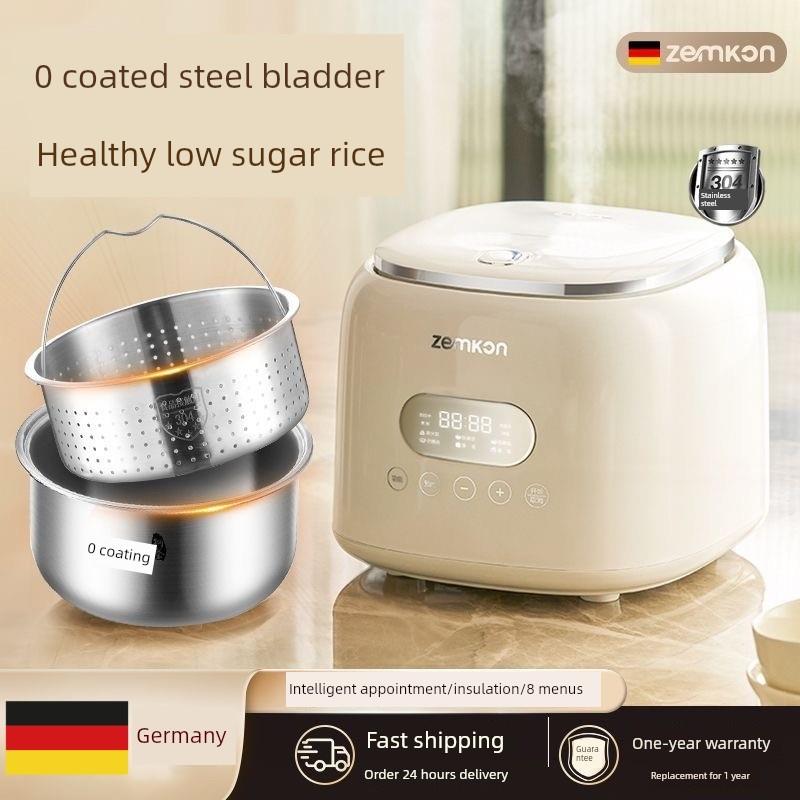 德国0涂层全钢电饭煲2.5L低糖家用沥糖饭蒸米小型电饭锅米汤分离
